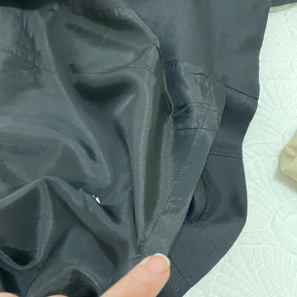 Isabella DeMarco Tahari Levine Black 55% Linen 45% Rayon Double Breasted Dress - Picture 13 of 16